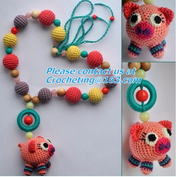 Candy Colors Crochet Round Wooden Beads Necklace For Women, baby, fashion, clothes, bead