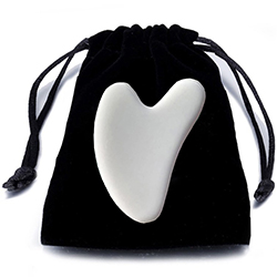 Face Massager Board Scraper Stone Guasha Different Shape with 100% Natural Jade Bag