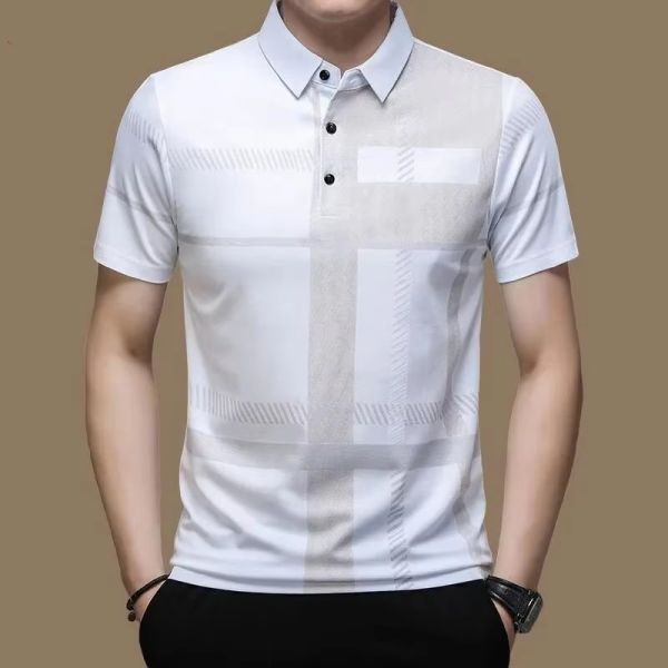 Summer OEM Custom Embroidered Silk Screen logo Men's Short Sleeve Polo Shirts Golf Solid Breathable Sublimation Polo T-shirt