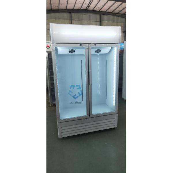 Double Door Pepsi Glass Door Refrigerator Upright Display Fridge Beer cooler