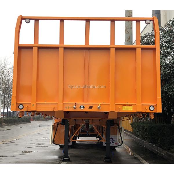 CIMC HUAJUN 50t Tri Axle Cement Transportation Fence Cargo Trailer with 12R22.5 Tires