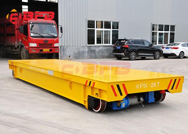 Trole guiado automatizado motorizado rádio do leito do trilho do transporte de materiais dos carros