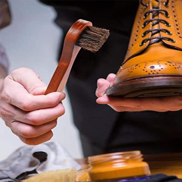 Ботинок Horsehair щетинок деревянный чистит очищая блеск щеткой