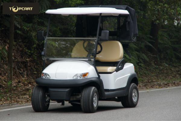 AC System 2 Passenger Golf Buggy With Rear Cover , Automotive Paint Body Finish