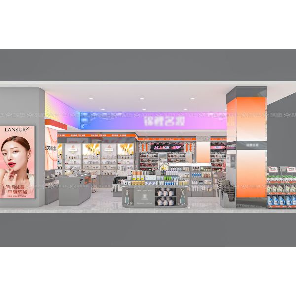 BKC014 Retail Display Showcase Beauty Mall Booth Cosmetic Kiosk Display for Beauty Store Decoration