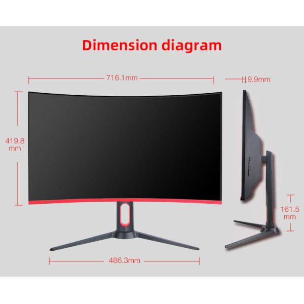 1800R 1080P Full HD 165Hz Curvado 32 pulgadas Monitor de juegos 144hz 1ms