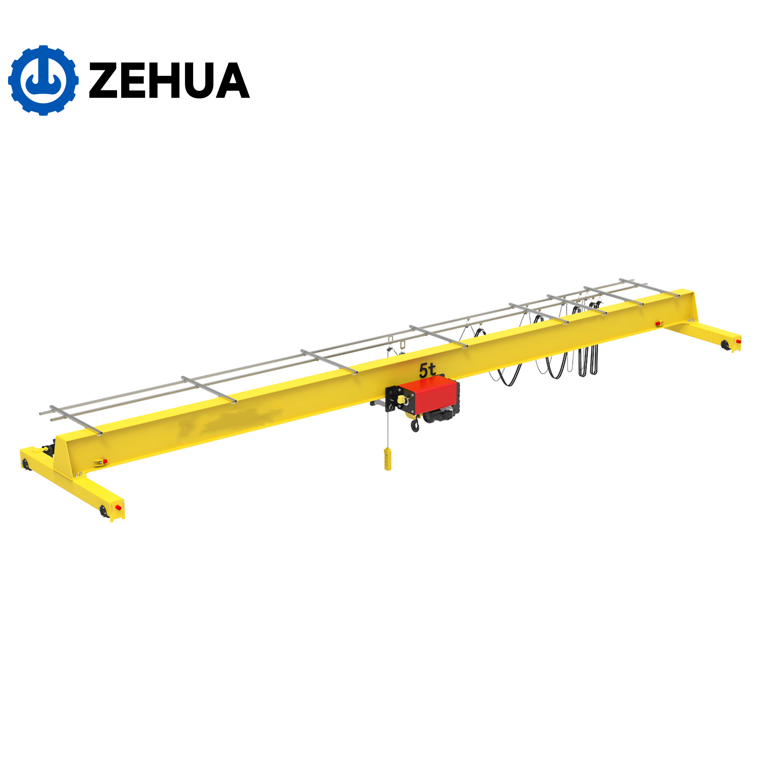 Zehua Single Girder Overhead Crane Single Girder European Type Suspension Underslung Bridge Crane 8 Ton Single Girder Overhead C