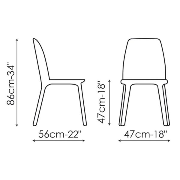 Bonaldo Flute Leather Fiberglass Dining Chair Designed By Mauro Lipparini