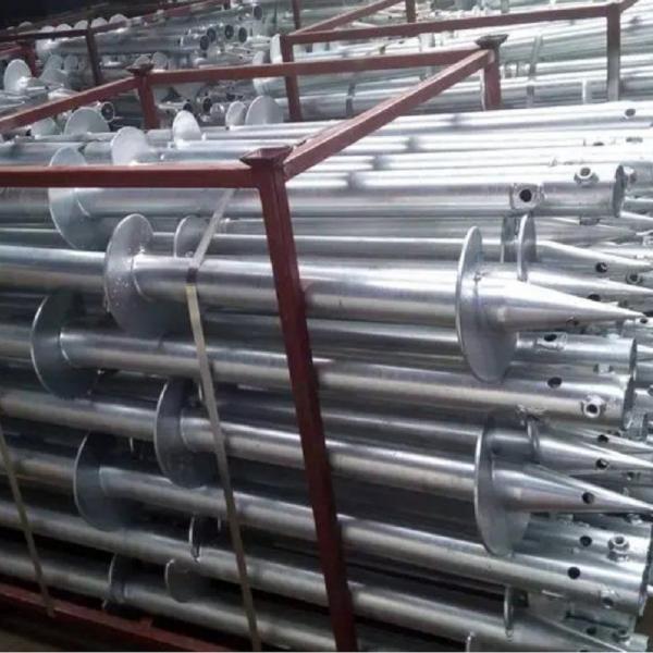 Industrial Helical Ground Anchors Screw Piles Solar Photovoltaic Brackets Customized