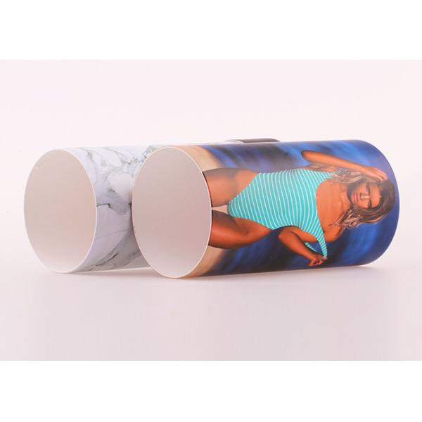 Beautiful Colorful Girl Customized White Cardboard Paper Tube Packaging Round
