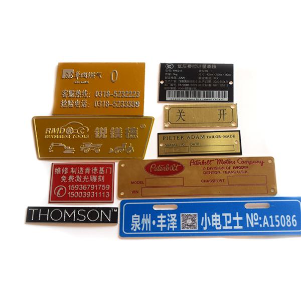 Custom Embossed Aluminum Alloy Nameplate Logo Metal Tag Nameplate For Bag And Cloth