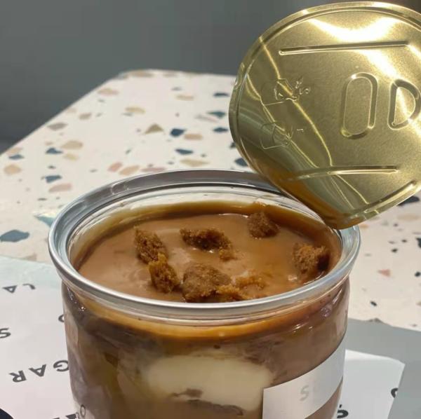 Food Grade PET Transparent Ice Cream Jars 8Oz Plastic Mini Cake Jar With Lid