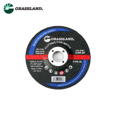 100X3X16mm 4 polegadas T42 comprimiu discos de moedura do metal do centro