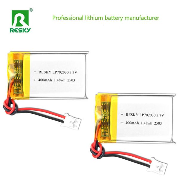 Power Batteries 702030 3.7V 400mAh Rechargeable Polymer Lithium Battery Cells For Wireless Headphone