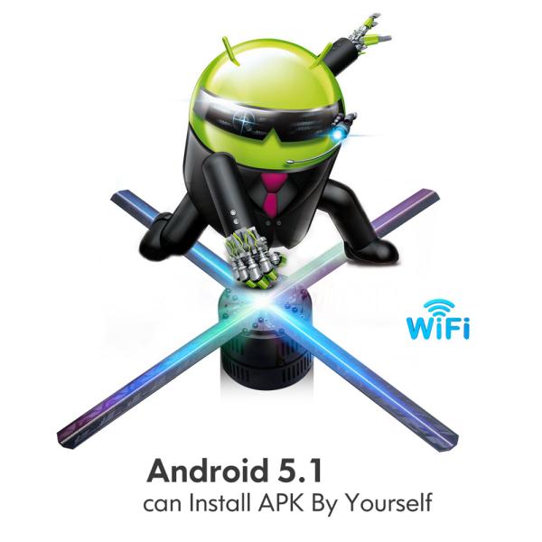 Newest Innovative APP WIFI Control 3D Fan Hologram Advertising Display Machine