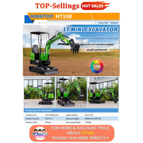 HT12G Mini Excavator with Kubota Z482 Engine Full Hydraulic Control
