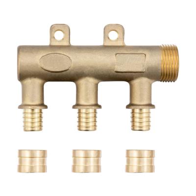 TMOK 3/4 Inch 1 Inch PN16 Three Way Brass Water Manifold For Water Distributor