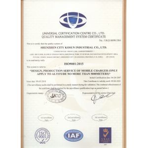 Shenzhen Kosun Industrial Co.,Ltd Certifications