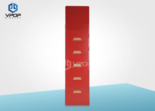 Ivory Board Cardboard Floor Displays 4 Shelves Durable For Promotional Kids Snacks