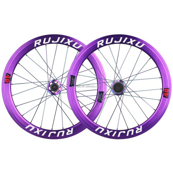 Purple 20 Inch Bike Wheelset Disc Brakes 20