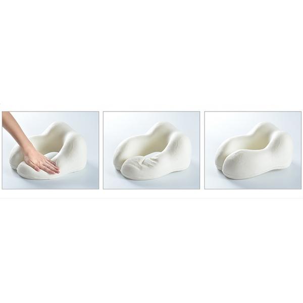 Cool Ice Silk Comfortable Travel Portable Memory Foam Removable Washable Sleep Neck Pillow