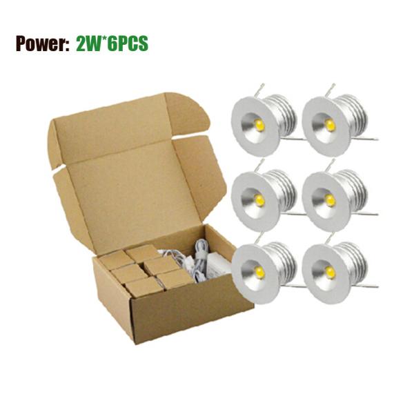 2W LED Spotlight + Dimming Power Supply+ Wire Kit Recessed LED Cabinet Spotlight