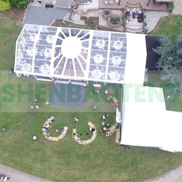 100 Seats White PVC Garden Party Tent Catering Hiring Tents A Frame Shape