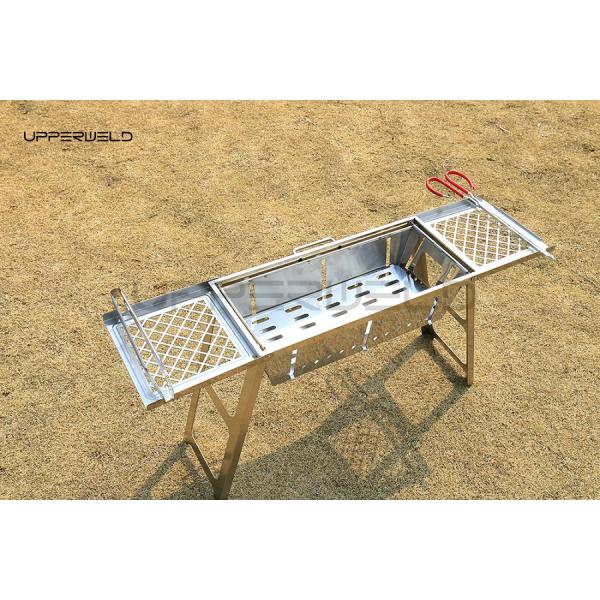 Чистая отделка Портативный барбекю на открытом воздухе гриль складной нержавеющей стали бездымный гриль