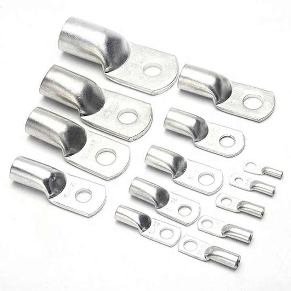 JG Battery Tubular Cable Lug Purple Ring Cable Crimp Connectors Copper Tinned Plated