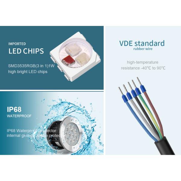 Управление приведенное RGB 9W светов 380LM DMX512 VDE резиновое водоустойчивое подводное