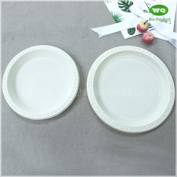 Biodegradable Corn Starch Plastic Plate 6 Inch,Easy Green Bioplastic Plate 7inch,High Quality Heavyduty 9 Inch Plate