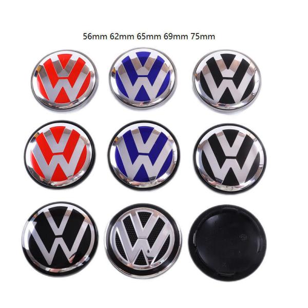 Volkswagen Car Wheel Center Cover in Plastic 68mm 56mm with Blue Customized Design