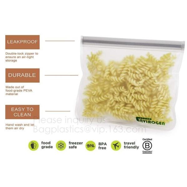 Reusable Silicone Food Storage Bag Washable Silicone Fresh Bag for Fruits Vegetables Meat Preservation bagplastics bagea