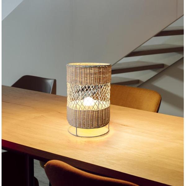 Handmade Led rattan wicker floor lamp For Living Room Decoration