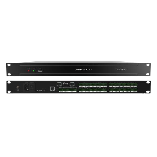 16 In 16 Out Dante Audio DSP RS232 And Camera Control , EQ High End DSP Processor