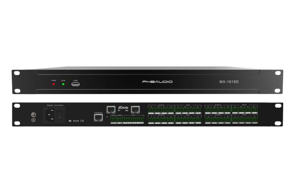Professional Matrix Dante DSP Processor 16 Channel 16*16 Web Control