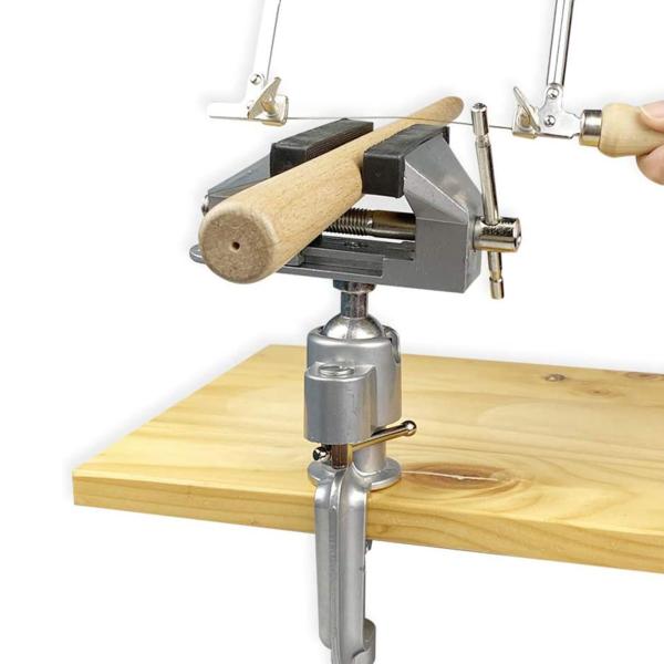 Стойка точильщика алюминиевого сплава с универсальными зажимными тисками