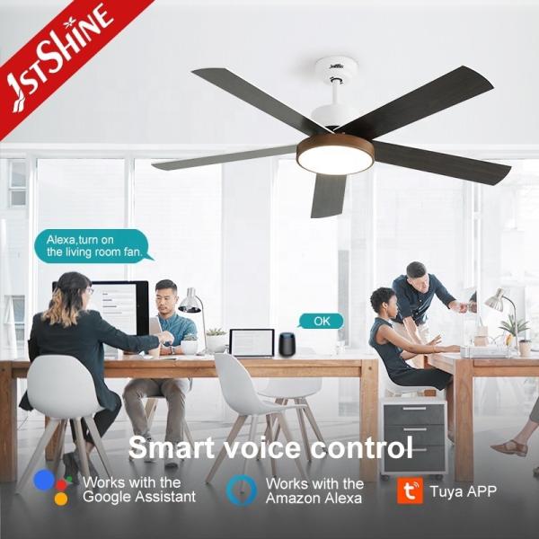OEM LED Ventilador de teto 54 polegadas 6 velocidades controle remoto Dimmable luz 3 opções de cores
