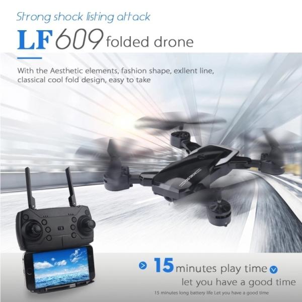 New style 2.4Ghz 4CH Altitude Hold Headless Mode One Key Return Fold 4K HD camera RC Quadcopter lf609 drone