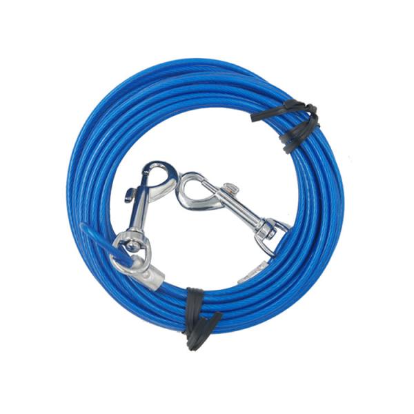 Steel Material Dog Tie Out Cable with 60 Lbs Capacity and 20 Foot Length for Medium Dogs