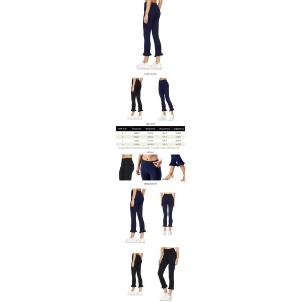 Women'S Bootcut Yoga Pants Capri Pants High-Waist Women'S Tummy Control 4 Way Stretch Workout Pants