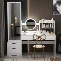 Tableau de vanité de maquillage d'hôtel de coiffeuse de chambre à coucher de miroir