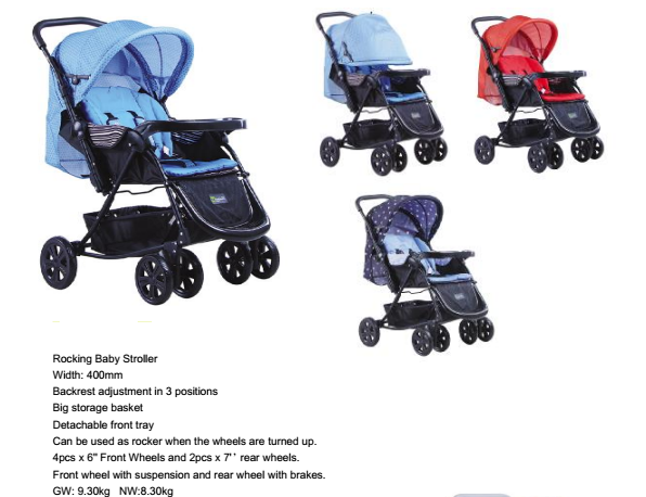 Rocking baby stroller