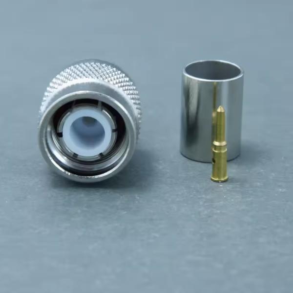 Plug Crimp Connector RF Coaxial TNC Male for RG6 Cable 1P(AE)*1