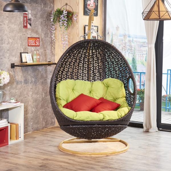 Carbon Steel Frame 2 Seat Hammock Swing Egg Shaped Rocking Chair