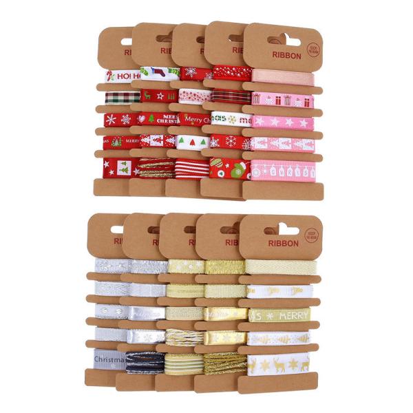 ОДМ полиэстерная лента 2 мм 10 мм 15 мм Рождественская подарочная лента