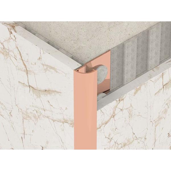 Bright Metal 0.6mm Stainless Steel Quarter Round Trim For Round Angle