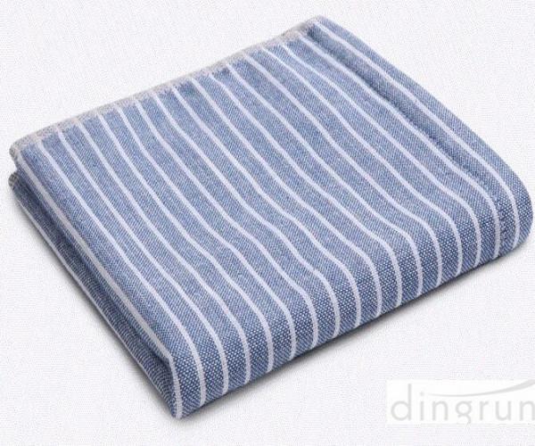 Yarn Dyed Custom Hand Towels , Luxury Striped Bath Towels Home Use