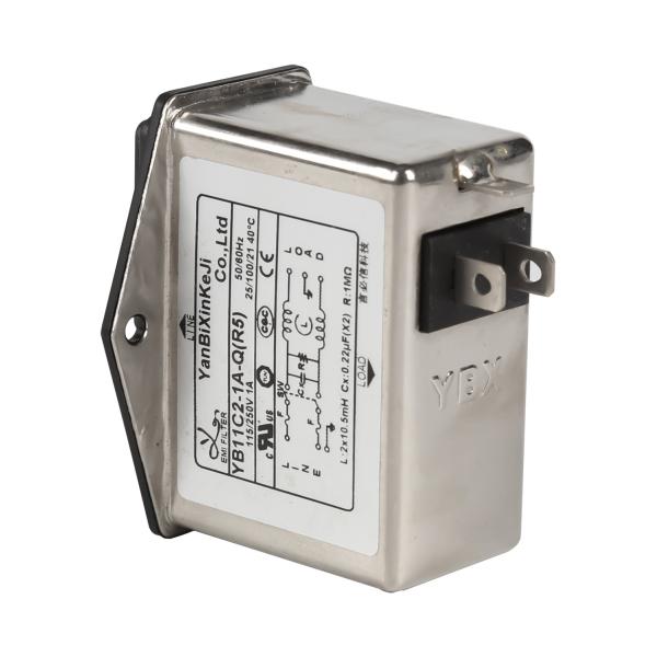 Medical Equipment Double Fuse Emi Power Filter High Efficiency IEC Inlet Power Line Filter