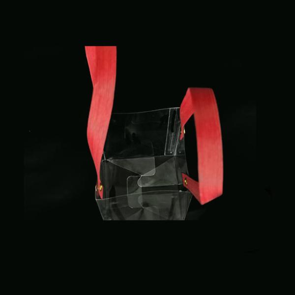 Simple PET PVC Transparent Clear Pvc Gift Boxes Tote Bag Plastic Packaging